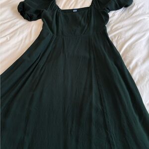 Old Navy Dark Green Long Sleeve Dress